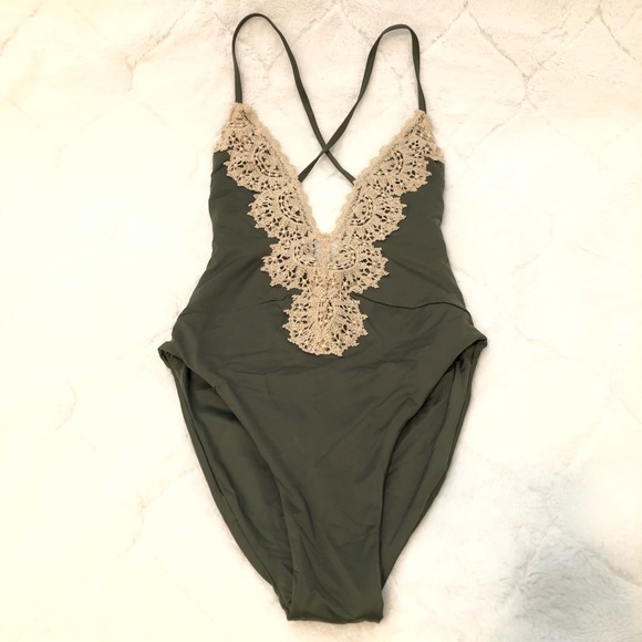 Blue Life Eclipse Olive Green One Piece Swimsuit - Picture 3 of 6